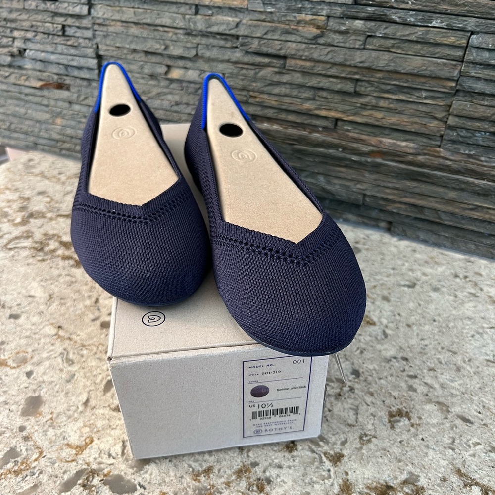 Rothys Maritime Lattice Stitch Flats